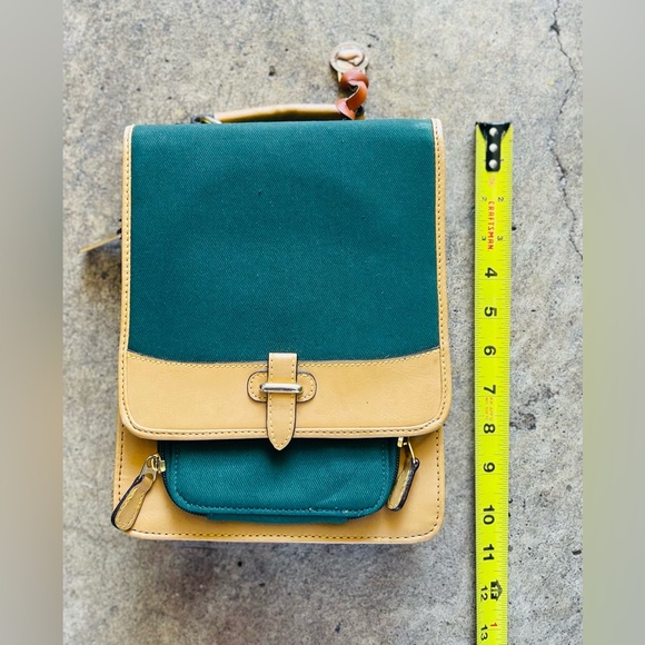 Vintage Leather Canvas Dooney & Bourke Multi Compartment Purse Handbag - Picture 11 of 13